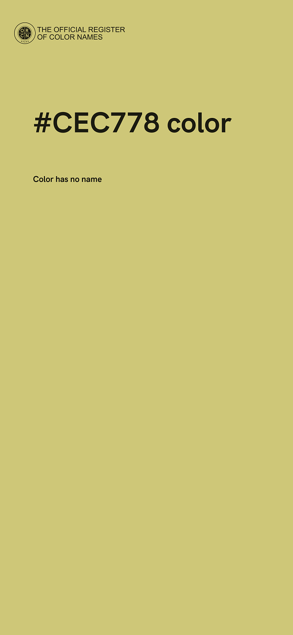 #CEC778 color image