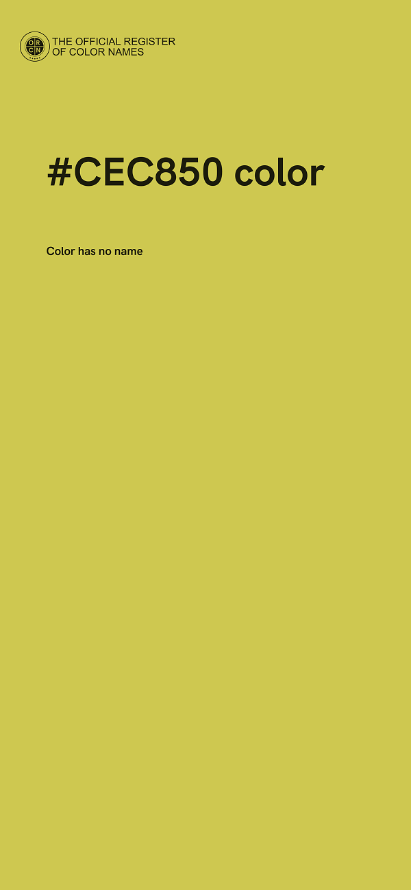 #CEC850 color image
