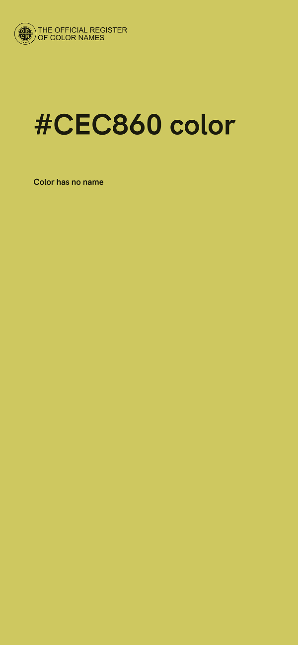 #CEC860 color image