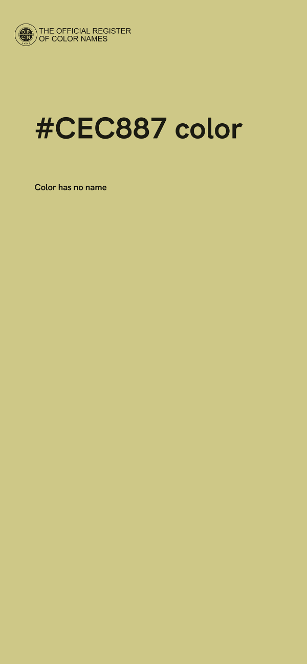 #CEC887 color image