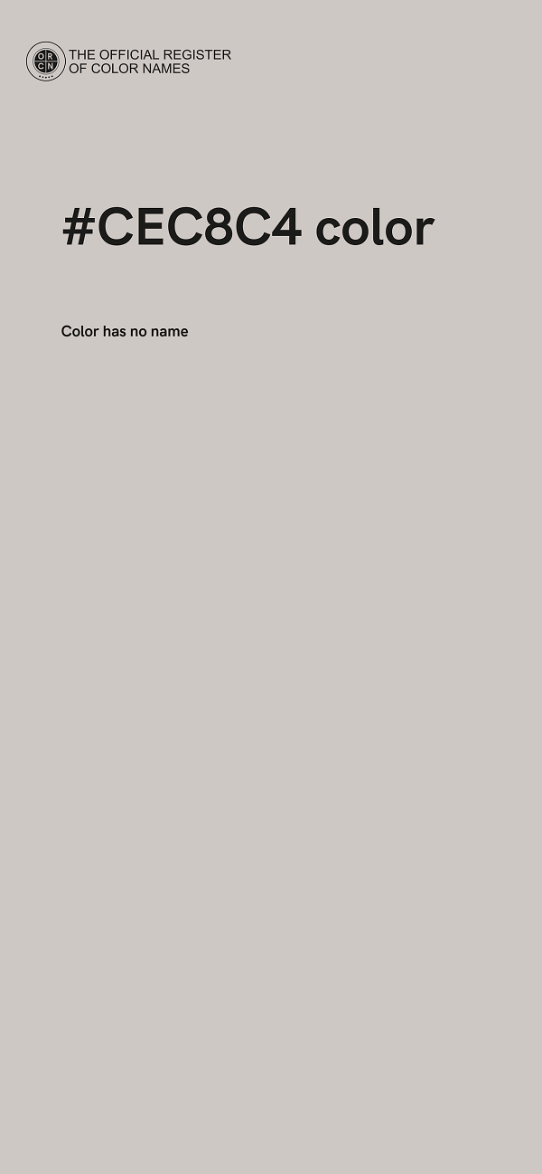 #CEC8C4 color image