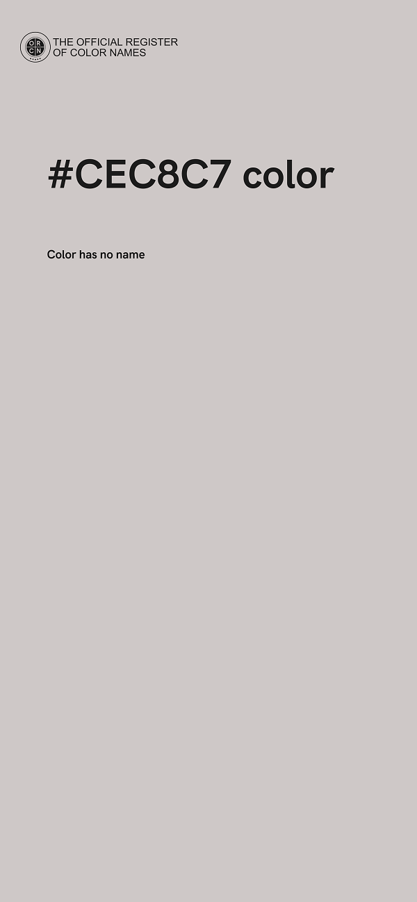 #CEC8C7 color image