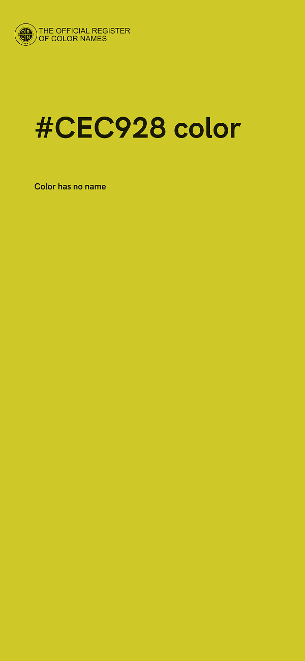 #CEC928 color image
