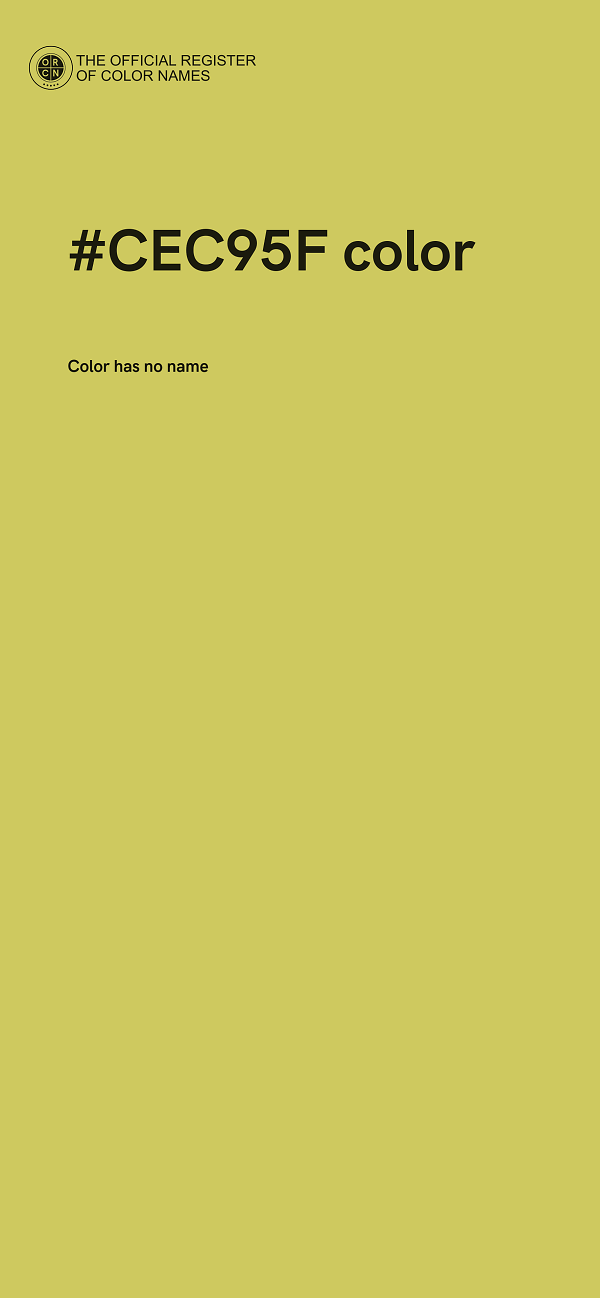#CEC95F color image