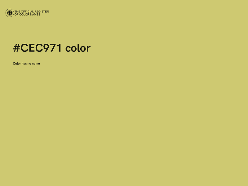 #CEC971 color image