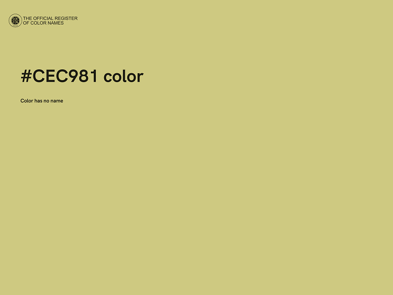 #CEC981 color image