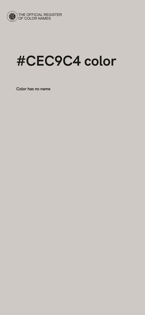 #CEC9C4 color image