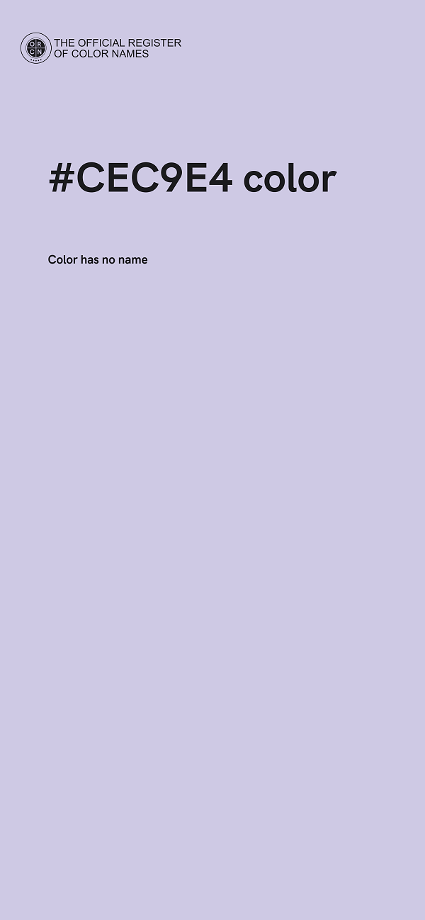 #CEC9E4 color image