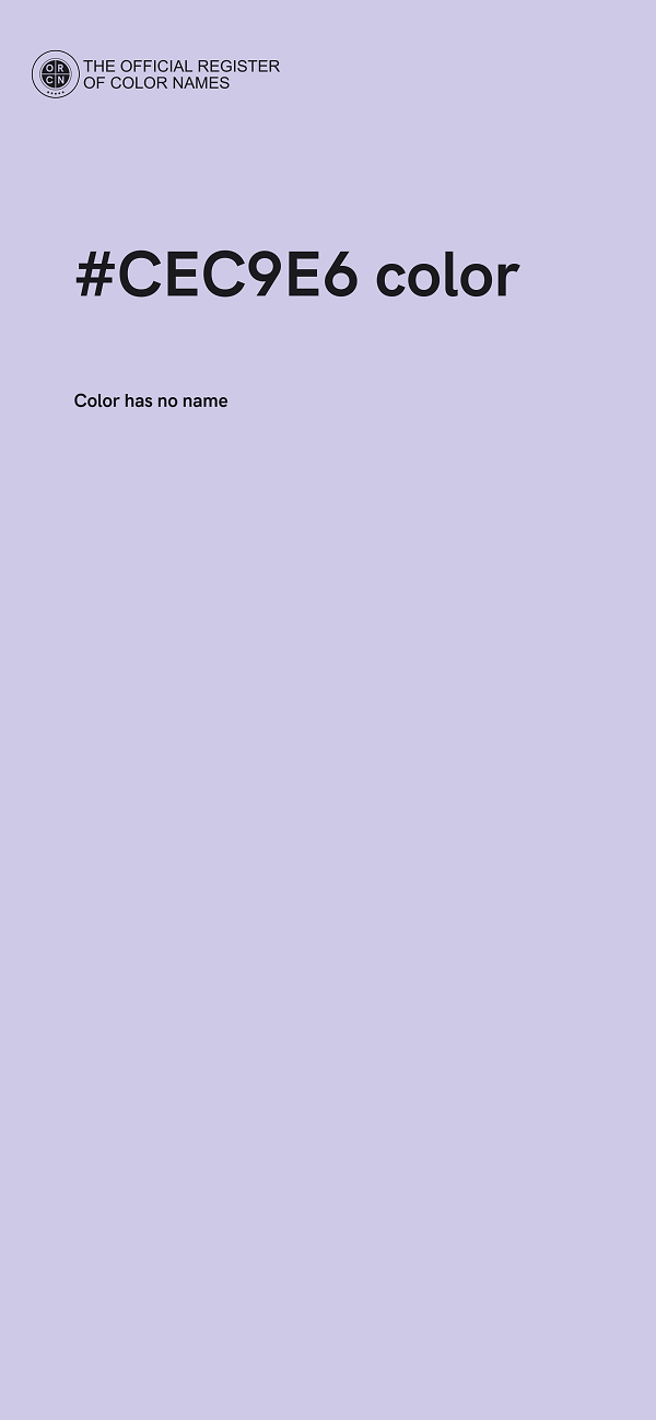 #CEC9E6 color image