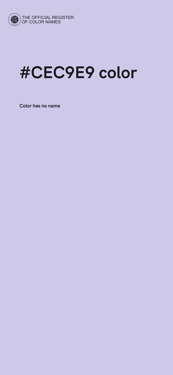 #CEC9E9 color image