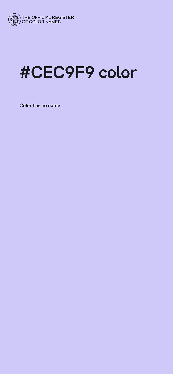 #CEC9F9 color image