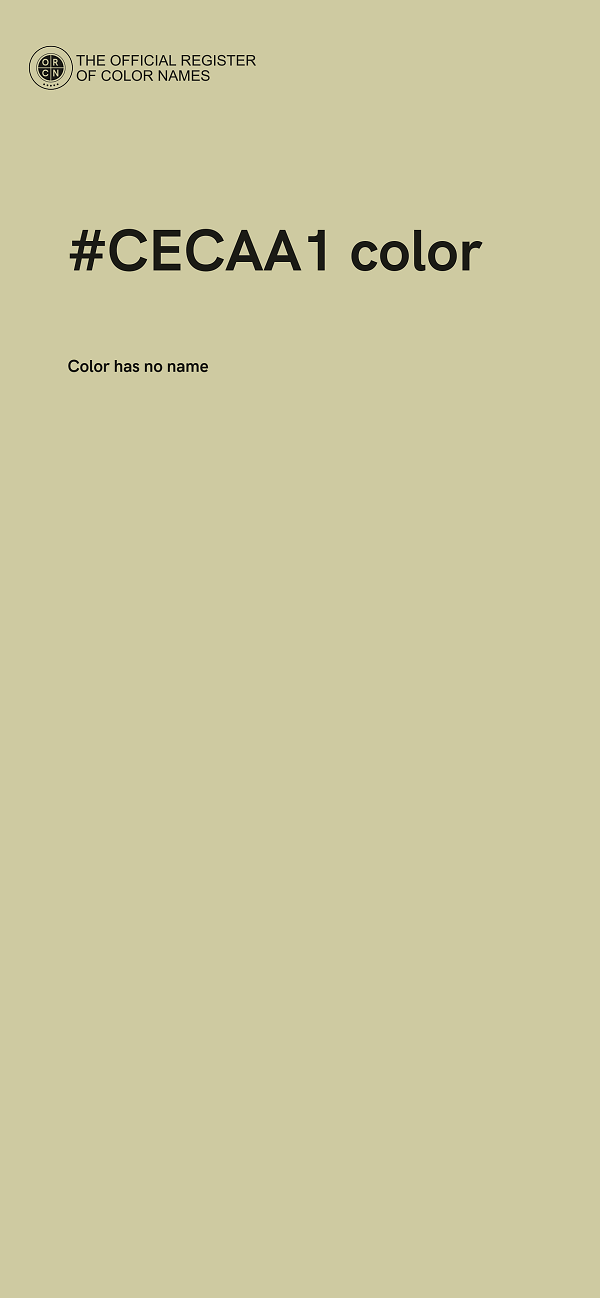 #CECAA1 color image