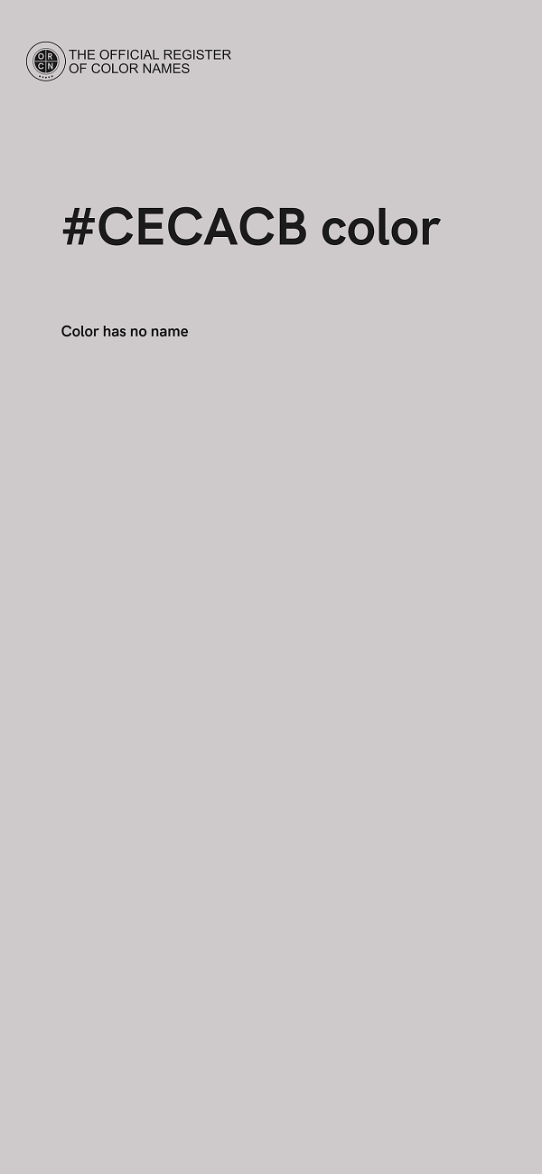 #CECACB color image