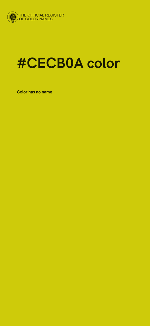 #CECB0A color image