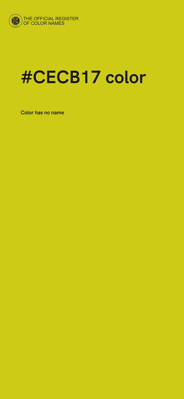 #CECB17 color image
