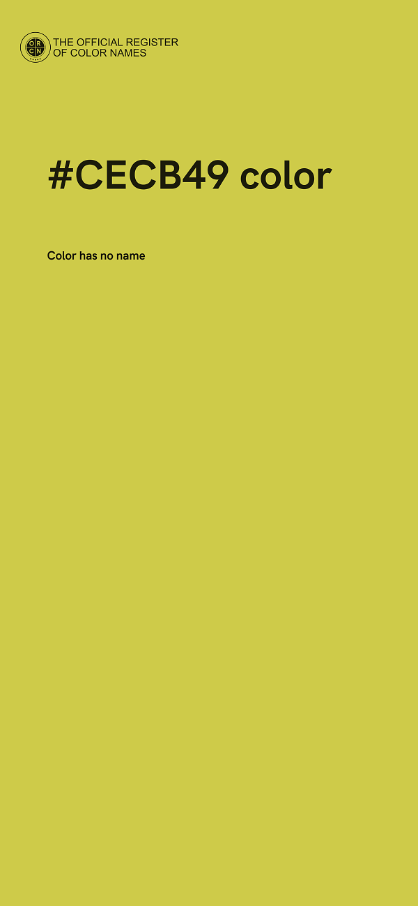 #CECB49 color image