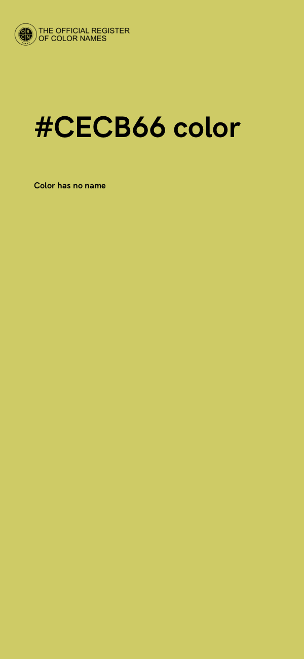 #CECB66 color image