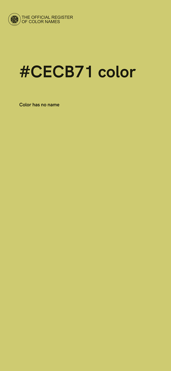 #CECB71 color image