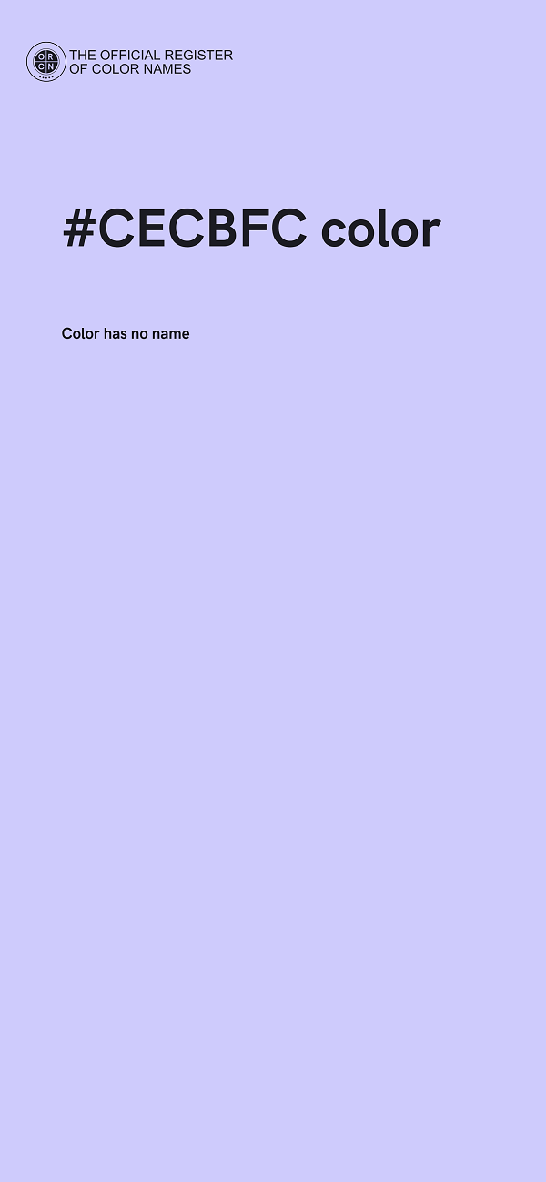 #CECBFC color image