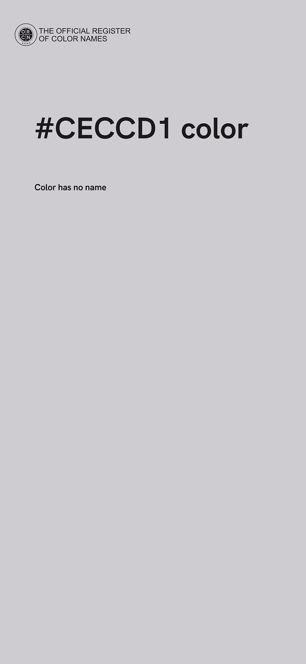 #CECCD1 color image