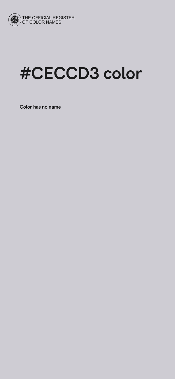 #CECCD3 color image