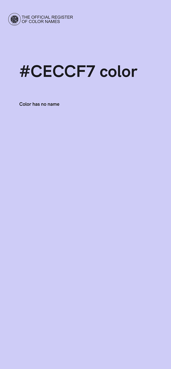 #CECCF7 color image
