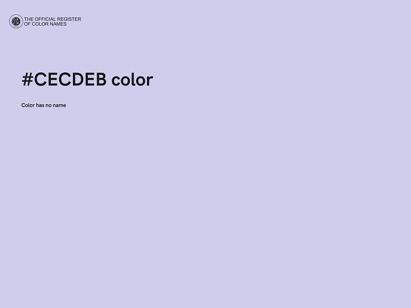 #CECDEB color image