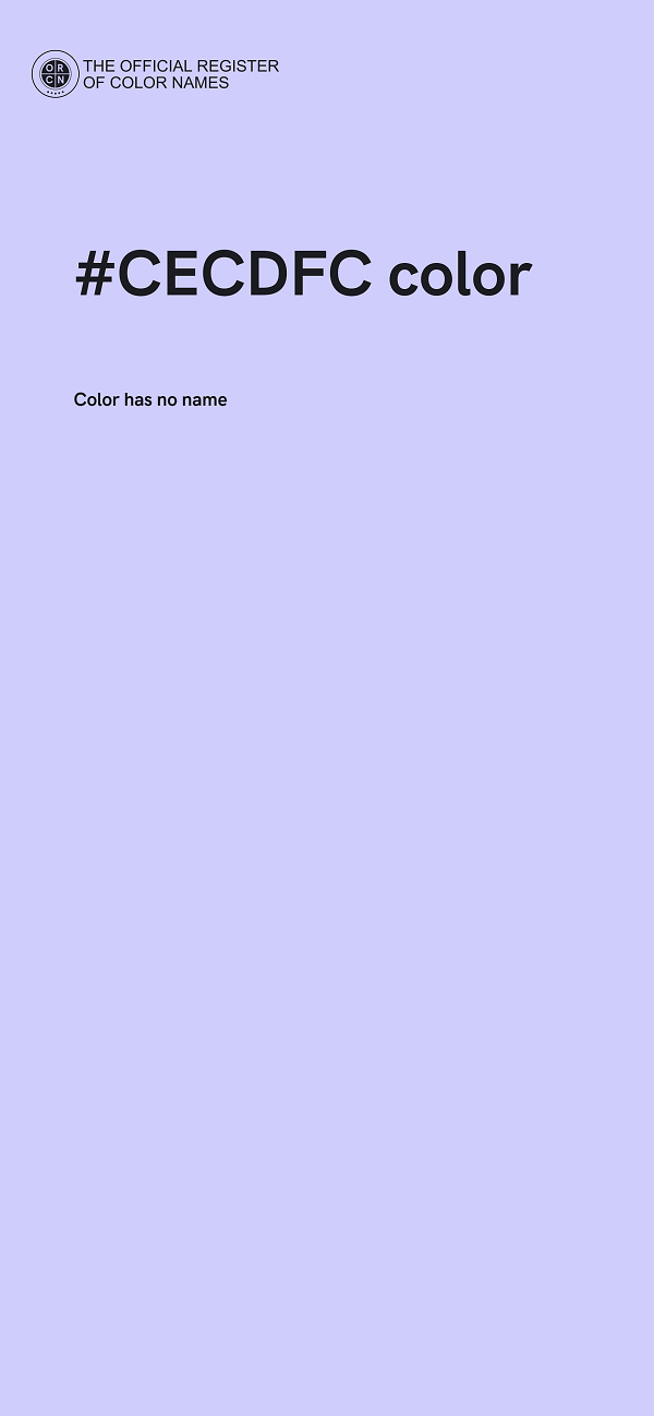 #CECDFC color image