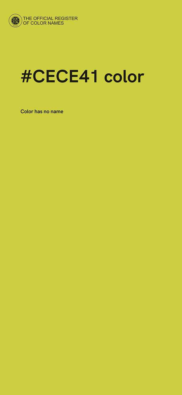 #CECE41 color image