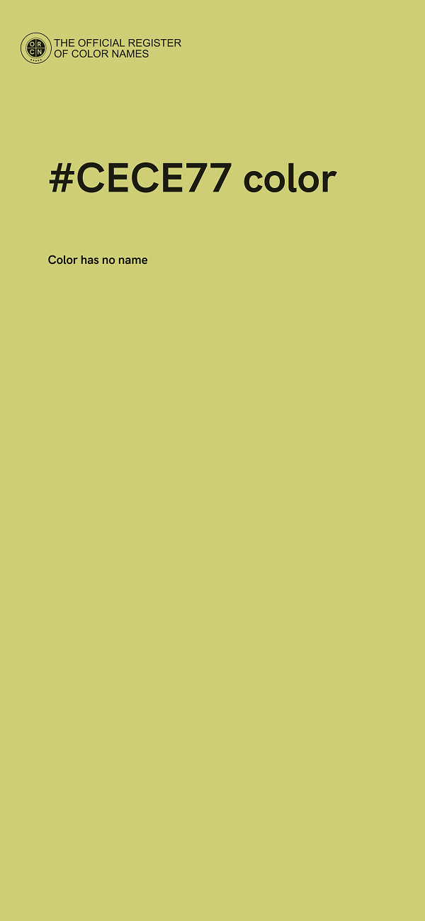 #CECE77 color image
