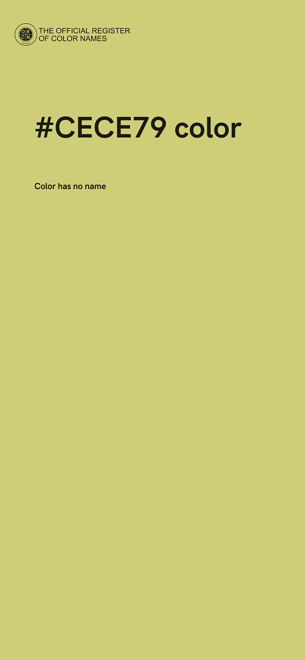 #CECE79 color image