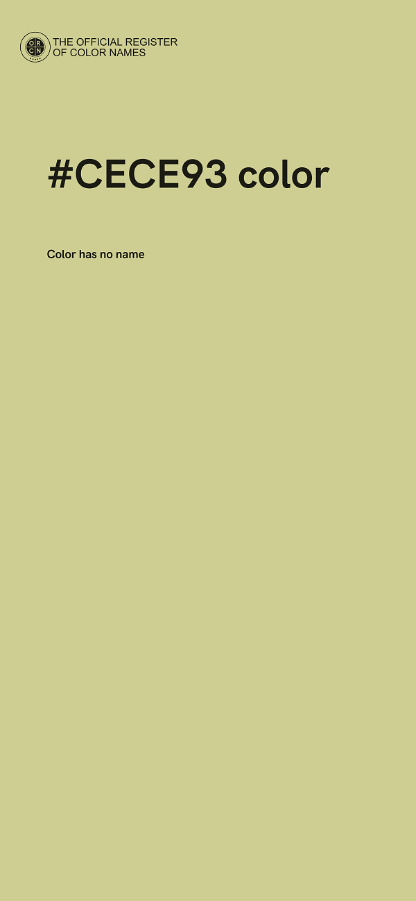 #CECE93 color image