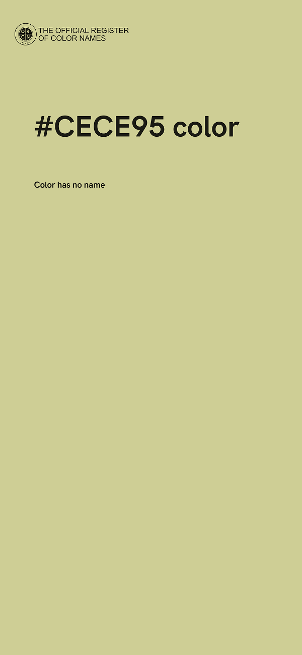 #CECE95 color image