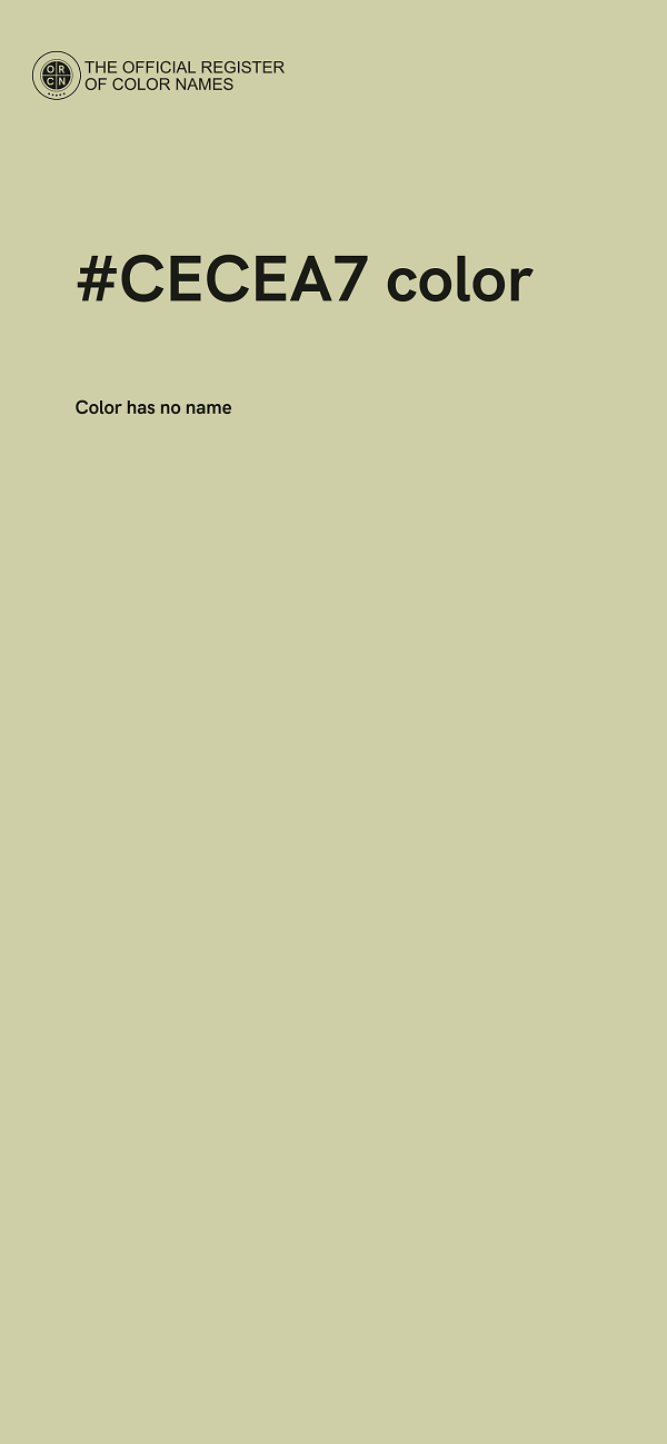 #CECEA7 color image