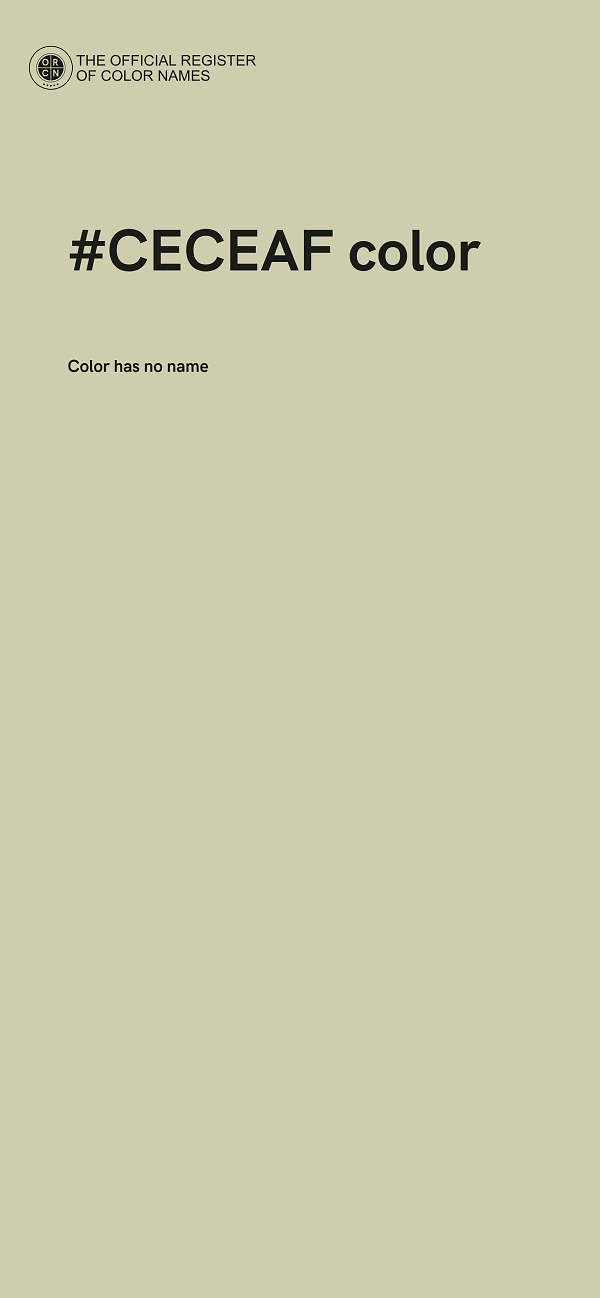 #CECEAF color image