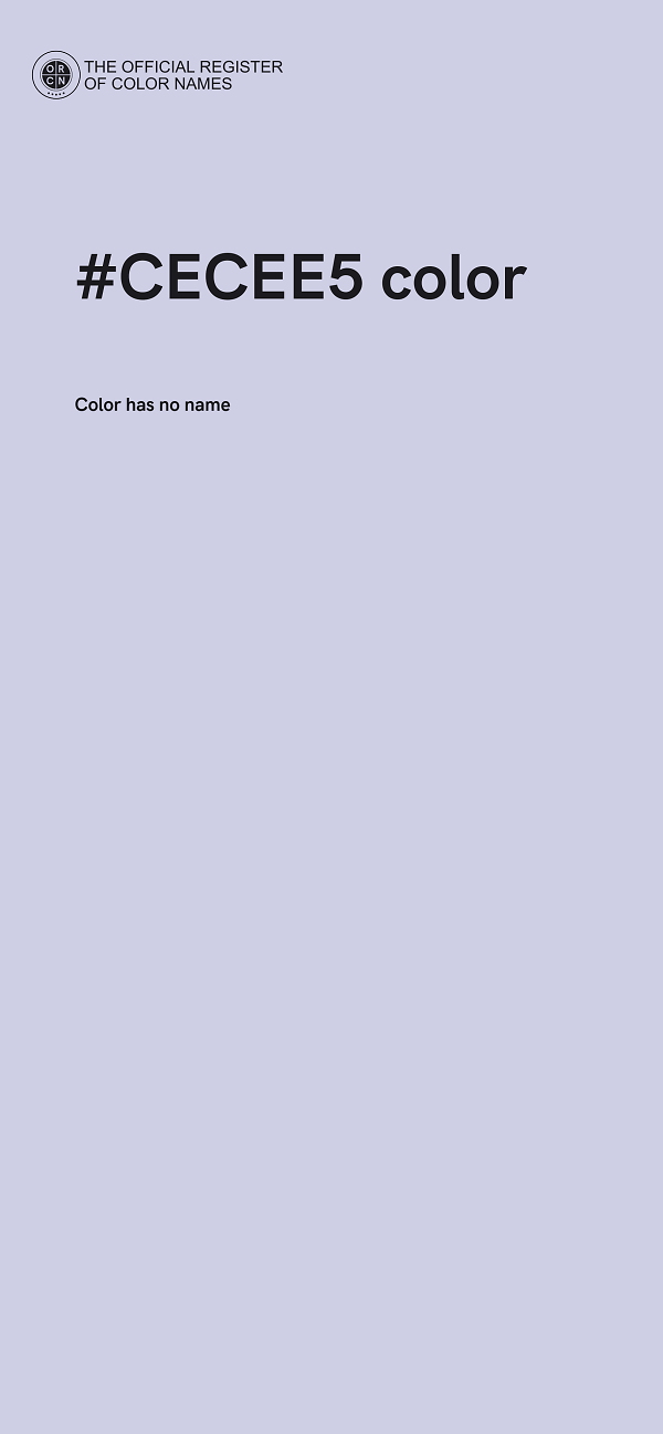 #CECEE5 color image