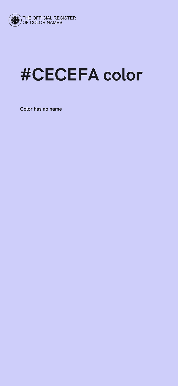 #CECEFA color image
