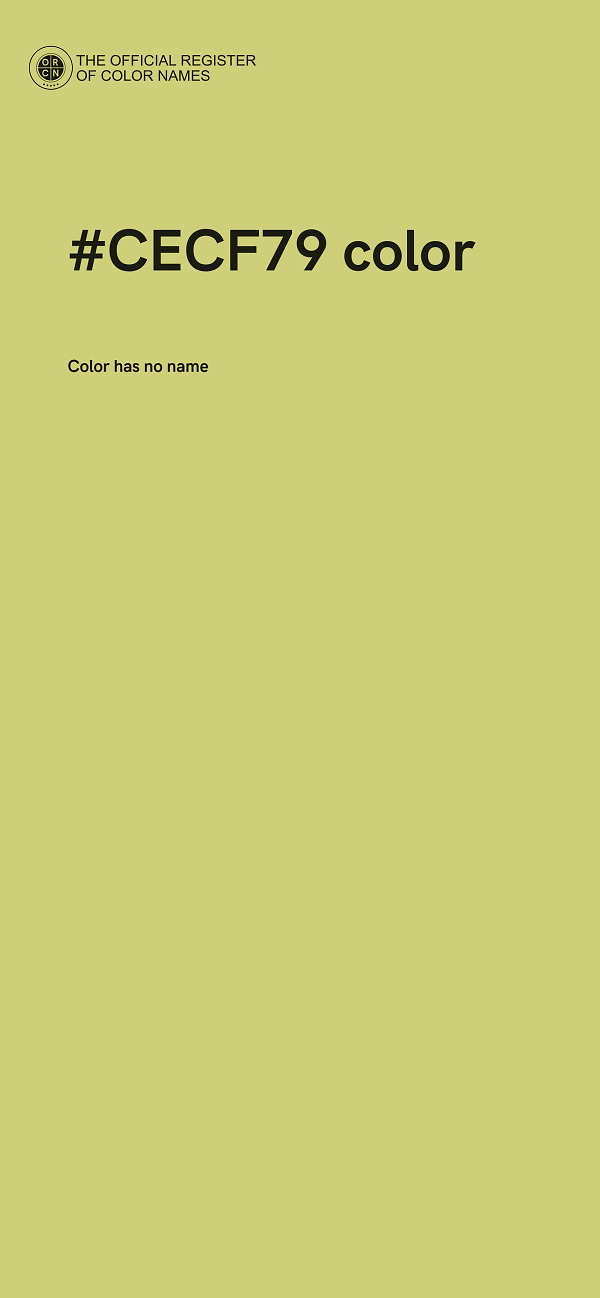 #CECF79 color image