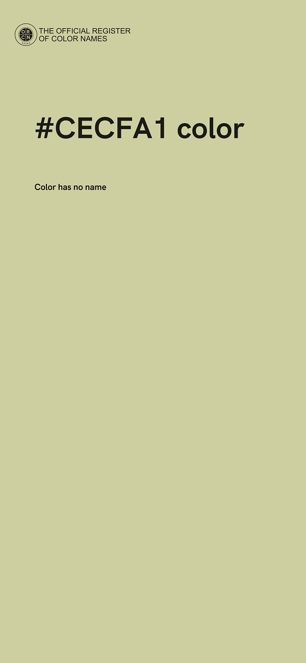 #CECFA1 color image