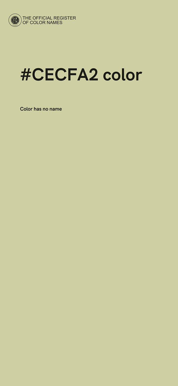#CECFA2 color image