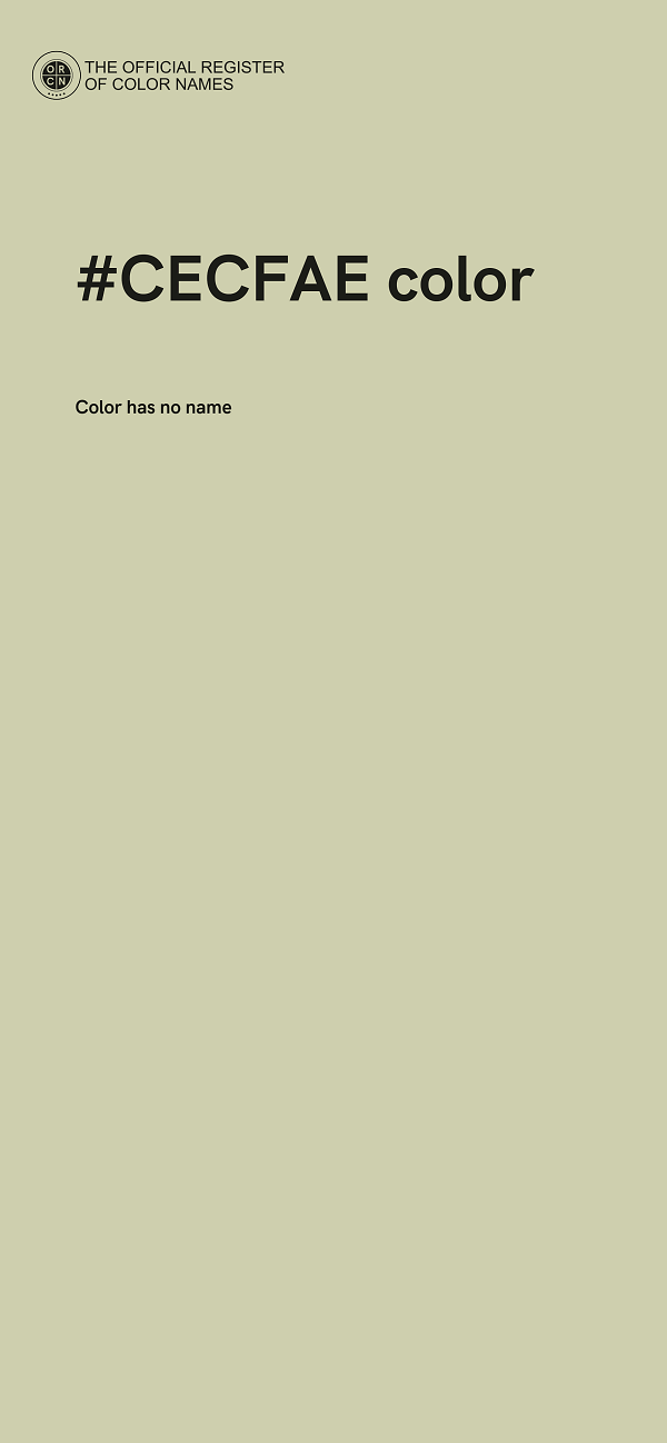 #CECFAE color image