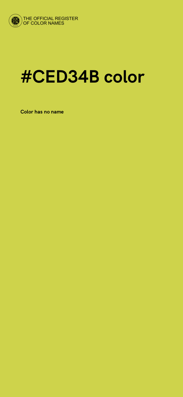 #CED34B color image