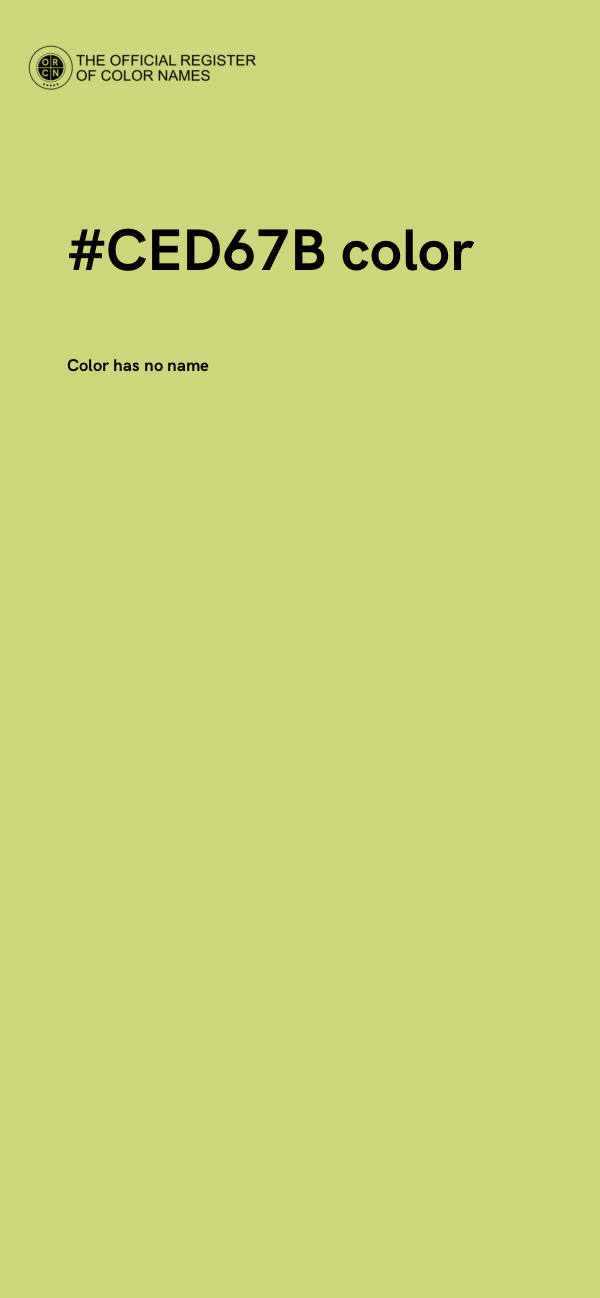 #CED67B color image