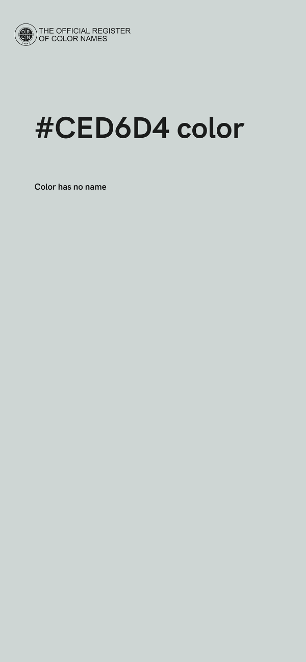 #CED6D4 color image