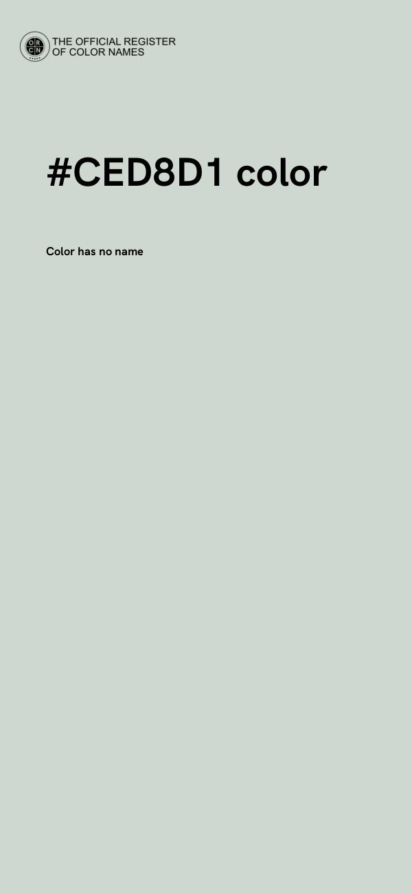 #CED8D1 color image