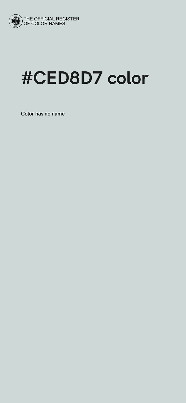 #CED8D7 color image