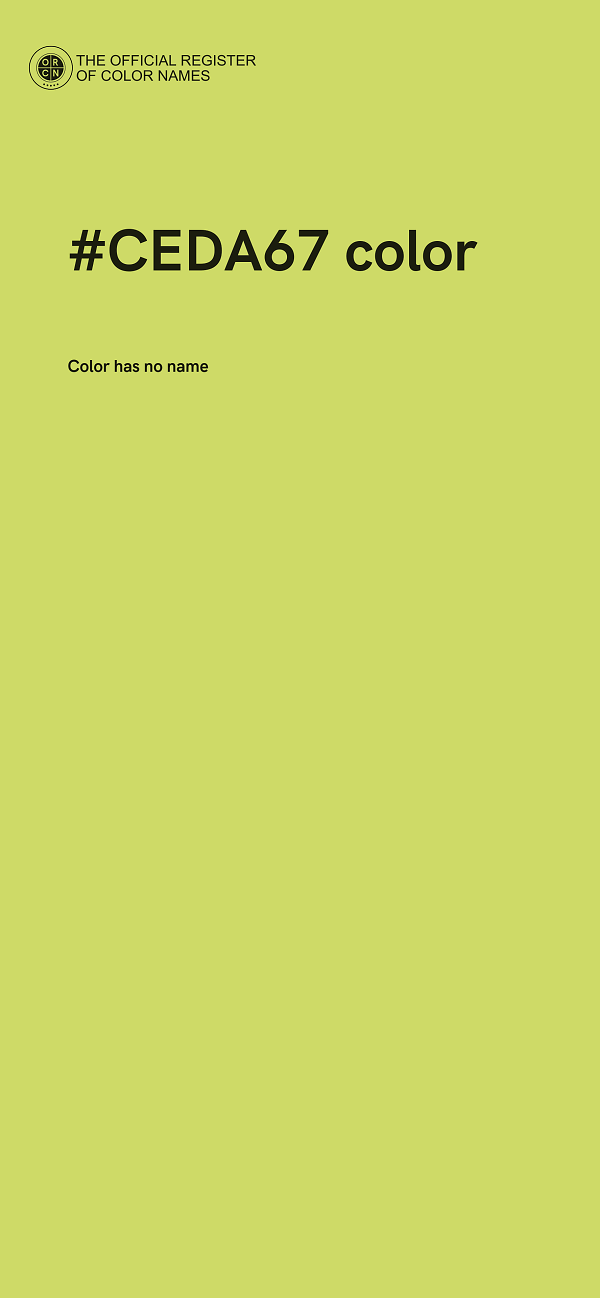 #CEDA67 color image