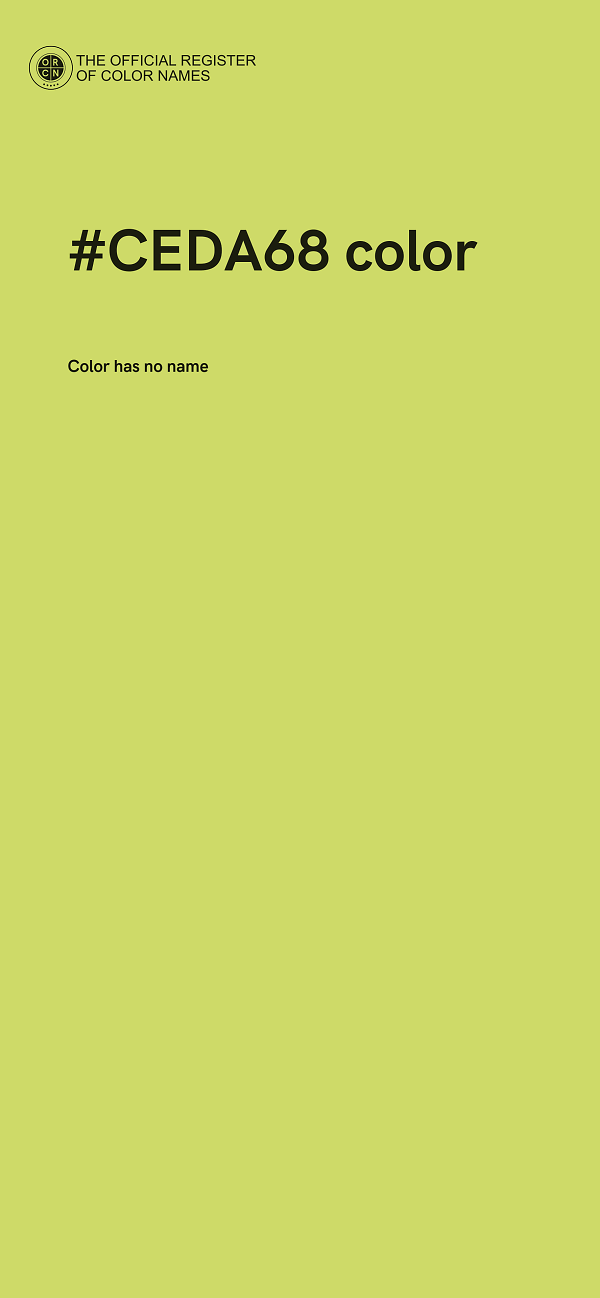 #CEDA68 color image