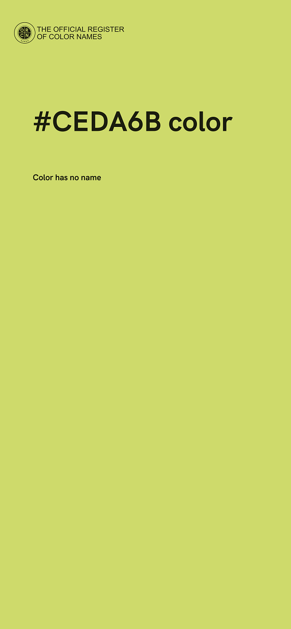 #CEDA6B color image
