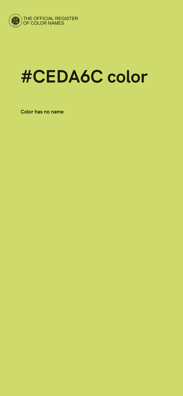 #CEDA6C color image